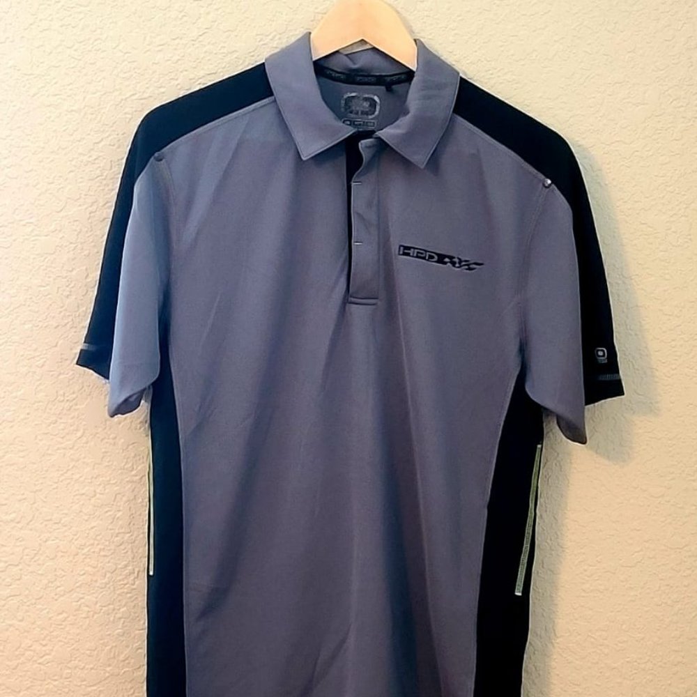 Gray/Black Honda HPD Polo Shirt for Men (S)